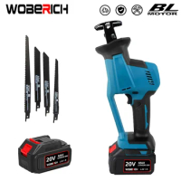 WOBERICH 18V Brushless Quick Reciprocating Saw Cordless Reciprocating Saw Rechargeable High Power Wood For Makita 18V Battery