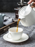 北歐小型紅色陶瓷家用咖啡壺創意簡約美式下午茶紅茶壺帶濾網訂製