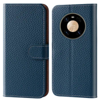 5 Color Genuine Leather Flip Phone Cover For Huawei Mate 40 Mate40 Pro Pro+ Plus Magnetic Wallet Card Holder Business Pouch Case