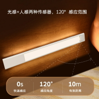 單色微波感應燈 外置電池可更換感應櫥柜燈 遠距離感應樓梯過道燈