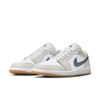 【NIKE 耐吉】籃球鞋 休閒鞋 男鞋 AIR JORDAN 1 LOW 喬丹 氣墊 抓地力 皮革 AJ1 米白色(553558146)