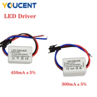 1/5PCS Small LED Driver 1-3W LED Constant Current 85-265V Power supply Output 260MA/450MA External Driver for led Downlights