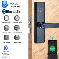 TTLock Fingerpirnt Password Smart Door Lock Digital door fingerprint lock Card Keys Fingerprint door with fingerprint NFC cord