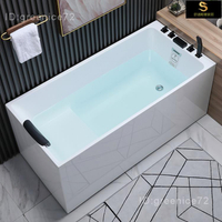 破損包賠日式小浴缸家用小戶型深泡亞克力獨立式坐式超迷你浴盆1.1-1.5米
