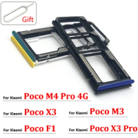 NEW OEM SIM Card Chip Slot Drawer SD Card Tray Holder Adapter For Xiaomi Poco M3 F1 X3 M4 Pro 4G Mobile Phone + Eject Pin