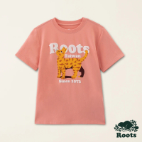 【Roots】Roots大童-Taiwan Day系列 Q版動物短袖T恤(珊瑚粉)
