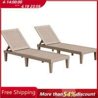 Outdoor Chaise Lounge Chair Set of 2 Outdoor PE Waterproof Adjustable Easy Assembly Lounge, Outdoor Chaise Lounge Chair