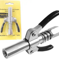 Grease Gun Coupler Quick Release Strong Locking Grease Gun Coupler Compatible with all Grease Gun 1/8" NPT Fittings