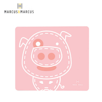 【加拿大 Marcus &amp; Marcus】動物樂園矽膠餐墊 - 粉紅豬