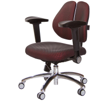 【GXG 吉加吉】低雙背 工學椅 鋁腳/4D弧面摺疊扶手(TW-2605 LU1D)
