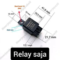 relay 4 kaki sejajar lurus 12v 40a rilay lampu ac foglamp rellay fuel pump engine mesin kipas mobil 
