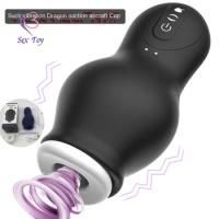 Men's fully automatic dragon suction masturbation cup glans vibrating sucking massager penis exerciser adult sex toy