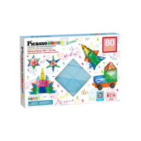 PicassoTiles 80 Pc Magnetic Building Block Set w/ Car