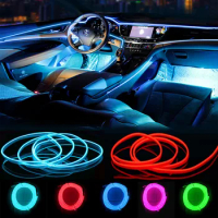 Car Environment El Wire LED USB Flexible Neon Interior Lights Assembly RGB Light For Automotive Decoration Lamps Car Accessories