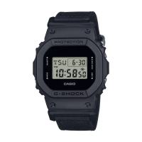 【CASIO 卡西歐】G-SHOCK街頭風格方形電子腕錶-霧黑款 (DW-5600BCE-1)