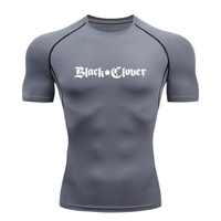 GtheAnime Black Clover Men 'S Compression เสื้อฟิตเนสกีฬาวิ่งแน่น Gym เสื้อยืดกีฬา Quick Dry Tops Tee Summerhule
