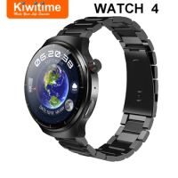 2024 KIWITIME Watch 4 Smart Watch AMOLED NFC Heart Rate Blood Pressure Monitor Sports Fitness Bracelet Men Smartwatch for Huawei