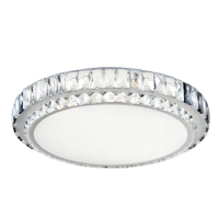 【大巨光】華麗風 LED 72W 水晶燈_吸頂燈-中(LW-12-1314 金屬不鏽鋼 進口水晶珠)
