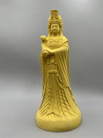 黃楊木雕媽祖神像天上圣母天后湄洲島海神娘娘家用供奉擺件保平安