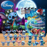 2024 Stitch Christmas Advent Calendar Toy Mickey Minnie Juguetes Advent Figure Toys For Children 2024 New Navidad Christmas Gift