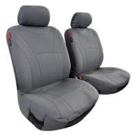 Sports Design Cotton Canvas Seat Covers For Mitsubishi Triton GSR Auto Interior Protector Grey Front Set