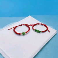Lucky Jade Stone Bracelet Gelang Tali Batu Giok Model Kepang Basic Pria Wanita