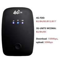 H808-USA 4G LTE Mobile Wifi Router Portable 4G Wifi Router Mobile Router With SIM Card Slot Applicable To The Americas Canada