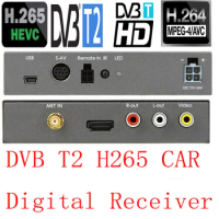 New HD 1080P CAR DVB T2 Digital Tv Receiver Supports H265/Hevc Main 10Bit Dolby AC3 Car Tv Tuner With Single Antenna Mobile Box