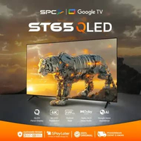 SPC GOOGLE TV 65 INCH ST65 QLED - + Free Bracket 4K UHD β Dolby Audio | Google Assistant | Frameless