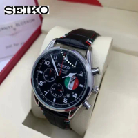 SEIKO Men's Sports Quartz Waterproof Watch, Multifunctional Dial Luminous Hands and Markers, Stainless Steel or Rubber Strap.