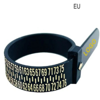 500PCS Custom Logo UK USA EU JP Measuring Ring Sizer Finger Circumference Size Measurement Belt Measuring Jewellery Tool
