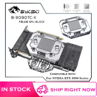 Bykski GPU Active Backplate Block Universal For All RTX 3090 Series, Mining PCB Backside GDDR6 VRAM VGA Cooler B-3090TC-X