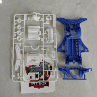 Tamiya Chassis FMA Blue + Gearbox White Loose Mach Frame Korea Ori
