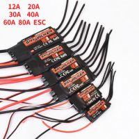 12A 20A 30A 40A 60A 80A ESC Speed Controller With UBEC For RC Airplanes Helicopter Compatible Hobbywing Skywalker