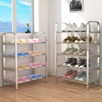 Rak Sepatu Susun Stainless Steel Tempat Sandal Alas Kaki Rak Susun Bahan Kuat Multifungsi Portable