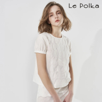【Le Polka】純白花瓣都會上衣-女