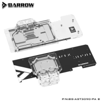 BARROW GPU Water Block Water Cooler Backplate for ASUS TUF RTX3080 TI O10G O12G/RTX3090 O24G GAMING GPU Card BS-AST3090-PA B