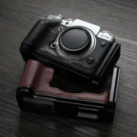 Genuine Real Leather Half Camera Case Grip L Bracket for FUJIFILM FUJI X-T4 XT4