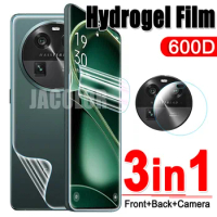 3IN1 Water Gel Film For Oppo Find X6 X5 X3 X2 Pro Screen Protector+Back Hydrogel Film+Lens Glass For Opo FindX6 X 6 X6Pro X5Pro
