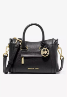 Michael Kors Michael Kors Carine Extra-Small Pebbled Leather Satchel Black