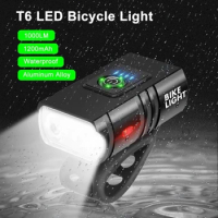 Bike Lights Front Flashlight T6 LED USB Rechargeable Waterproof Bicycle Lamps High Brightness Cycling Headlight Lantern Lighting