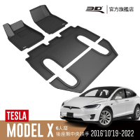 3D 卡固立體汽車踏墊 TESLA Model X 2016 10 19~2022 6人座