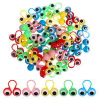 20/50 Pcs Rings For Kids Craft Educational Intelligent Rings For Kids Large Eyes Rings For Kids Ring Puppets Funny Game Puppets