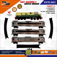 [ TANPA MESIN ] Mainan Kereta Api Indonesia CC201 Vintage Rangkaian Kereta Eksekutif Stainless Steel