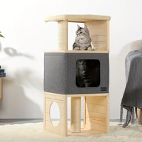 Cat Tree, Cat Tower for Indoor Cats, Tree Tower with Cat Condo, Hammock and Sisal Scratching Post for Kittens