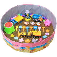 兒童決明子玩具沙子寶寶沙池 鏟子挖沙工具室內圍欄池 沙灘玩具套裝