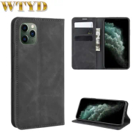 For iPhone 11 Pro Max Protective Back Cover Case Bumper Business Magnetic Suction Leather Case