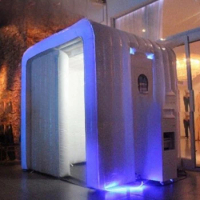2.4m Photo Booth Enclosure with LED Downlights Manufacturer Outdoor Decorative Wedding Inflatable Photo Booth Backdrops