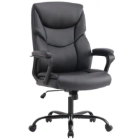 Home Office Chair Ergonomic PU Leather Desk Chair Armrests