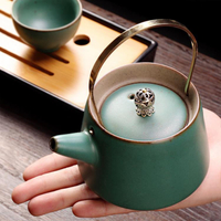 茶壶 手工提梁壺過濾泡茶壺大號古陶粗陶茶壺日式創意功夫茶壺